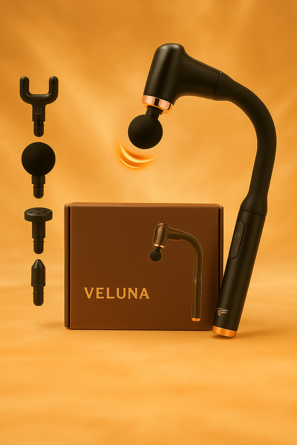 Dypvev massasjepistol i ergonomisk design fra Veluna