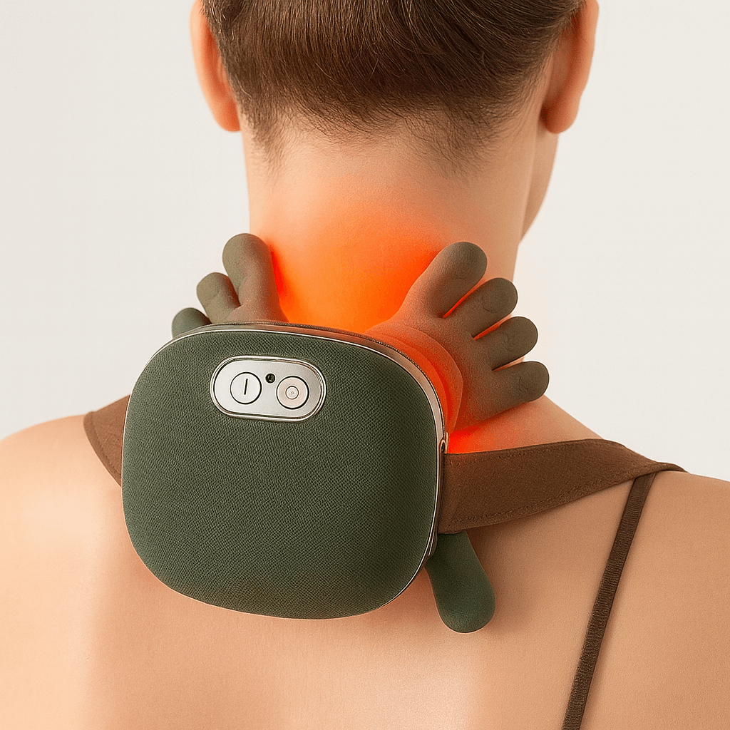 Veluna nakke skuldermassasjepute for avslapning hjemme og på kontoret