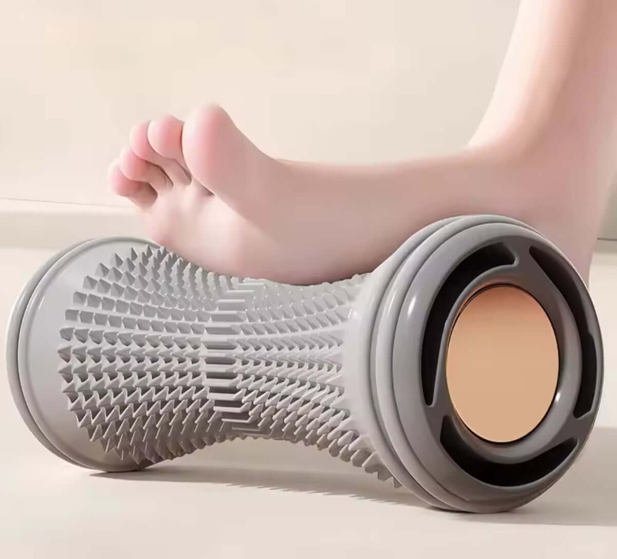 Fotmassasjerulle med massagehode fra Veluna for fotmassasje og avslapping