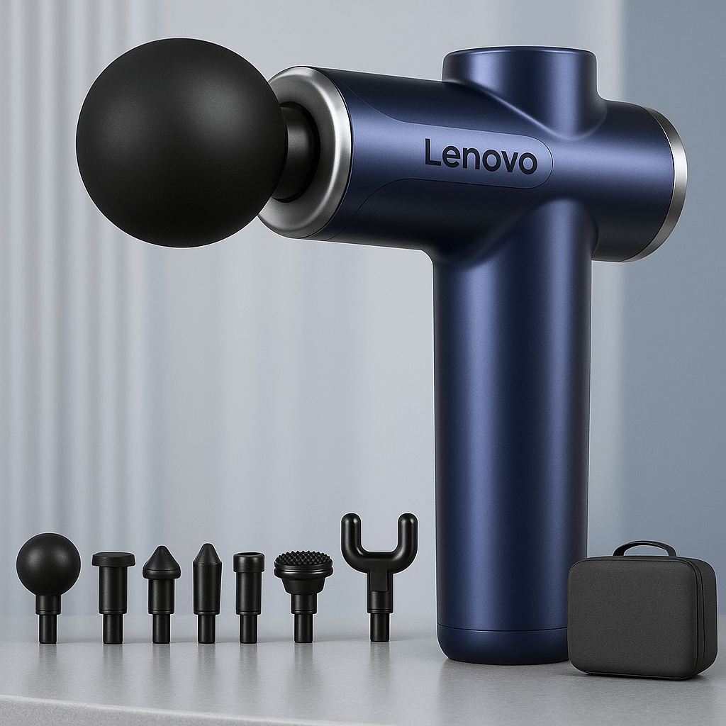 Fascia gun massasjepistol på kropp for muskelavslapning