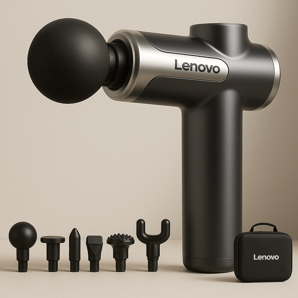 Lenovo Fascia Gun muskelmassasjeapparat med LED-skjerm