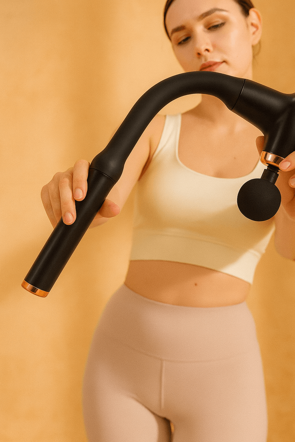 Dypvev massasjepistol med utskiftbare massasjehoder og eske fra Veluna